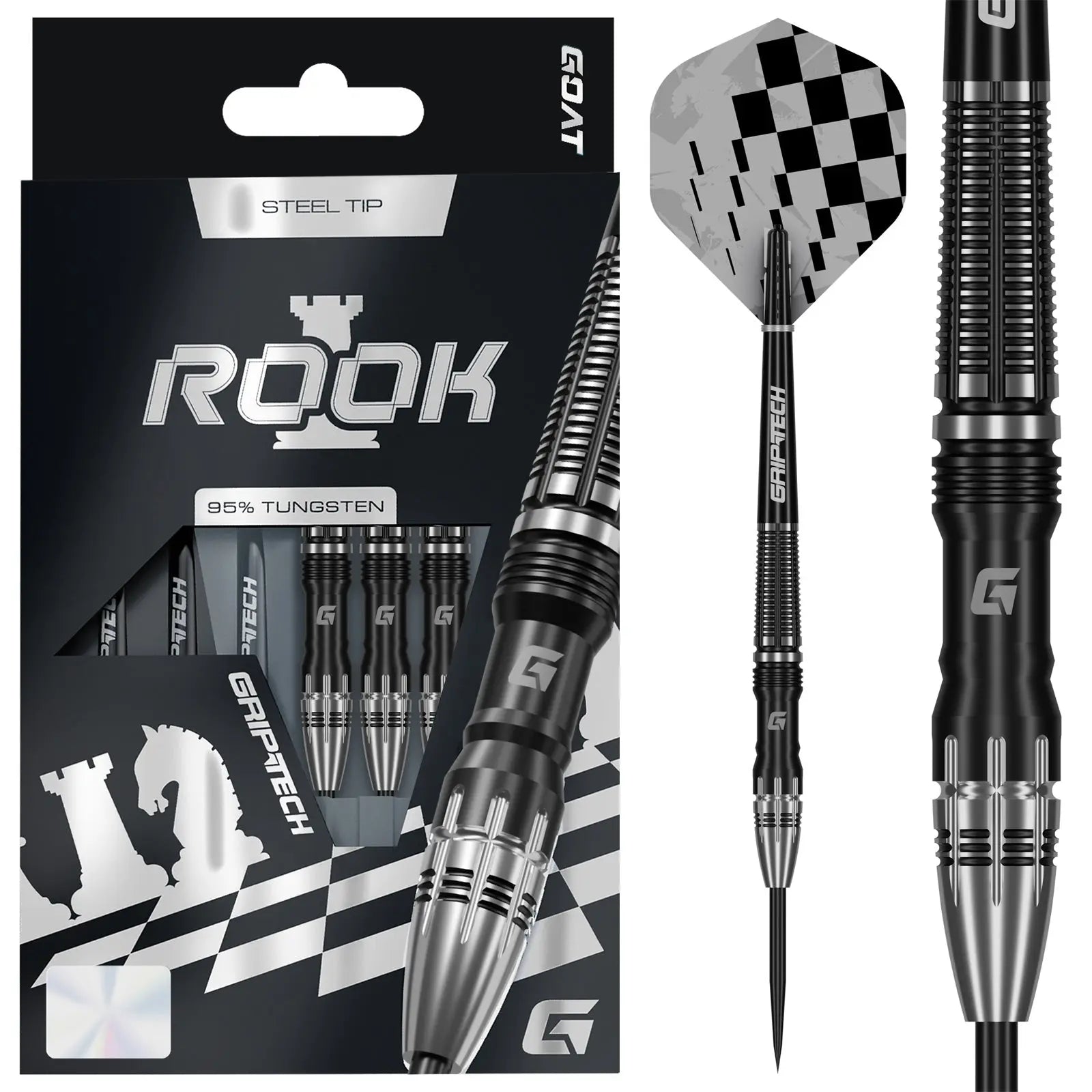 GOAT Rook Steel Tip 95% Tungsten Darts Set