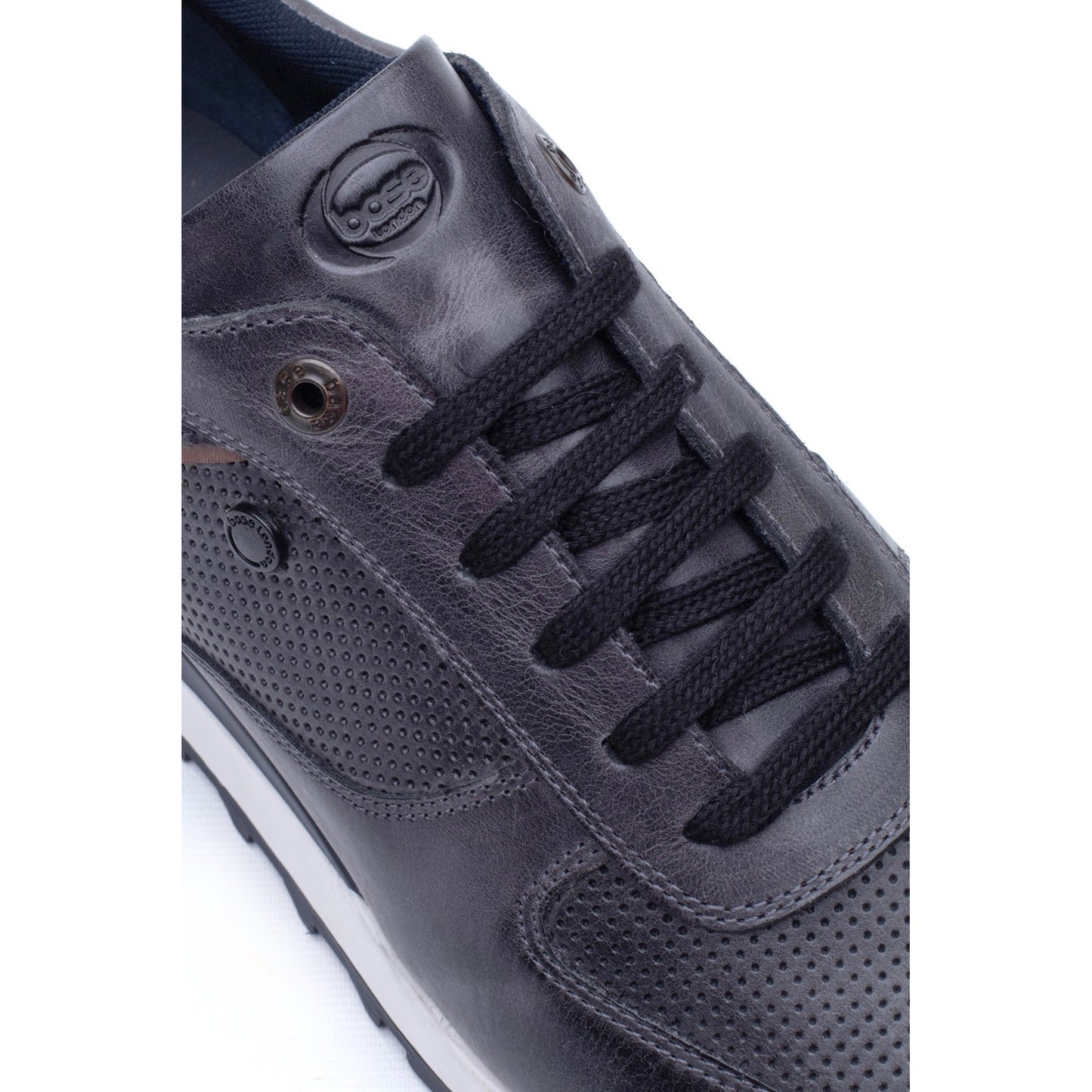 Base London Mens Lancaster Casual Leather Trainers