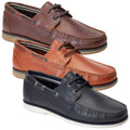 Base London Mens Stern Boat Shoes