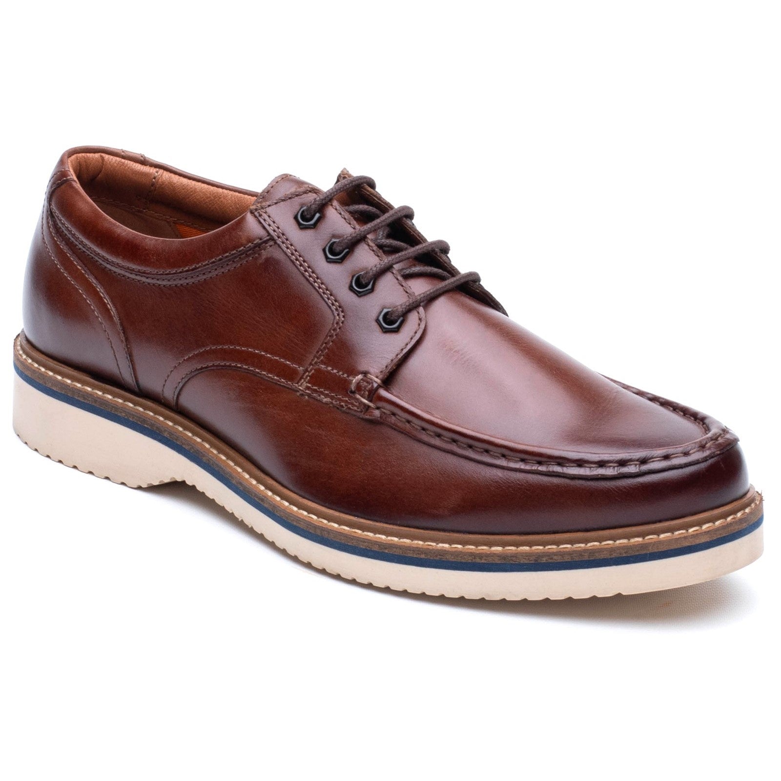 Base London Mens Langdon Leather Apron Toe Shoes