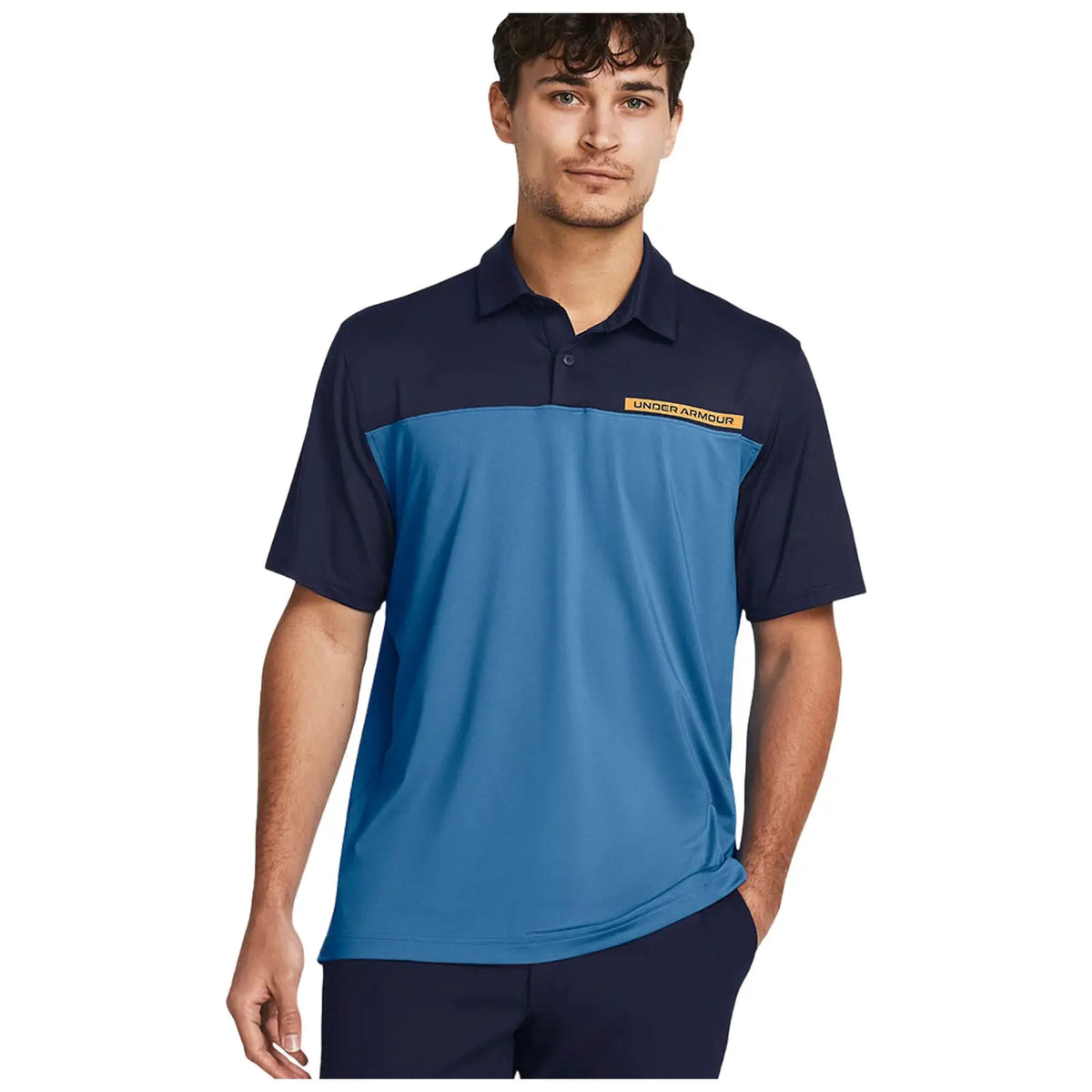 Under Armour Mens T2G Colour Block Polo Shirt - S / Photon Blue
