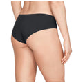 Black underwear is showcased on a female figure from behind with a natural pose emphasizing the garment’s fit and style against a plain light background.