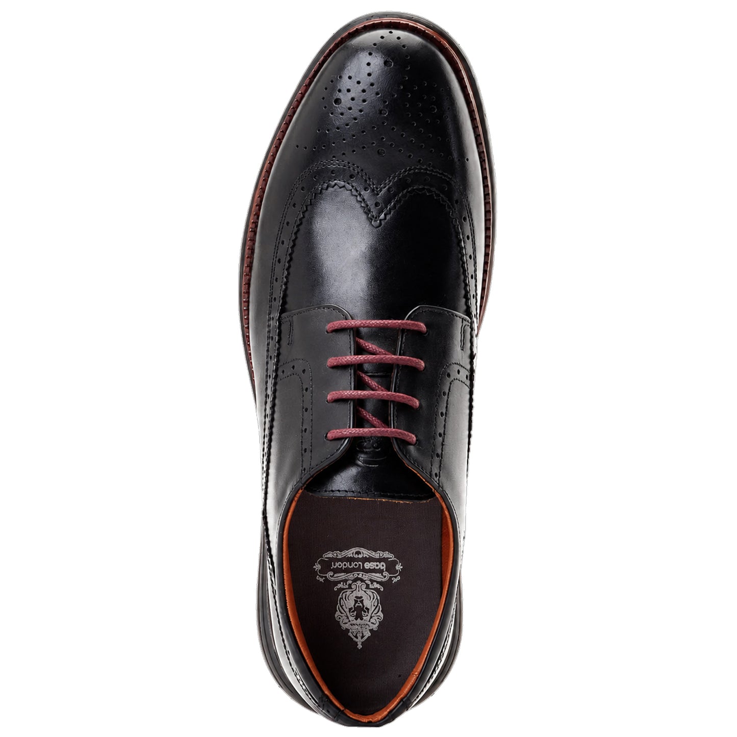 Base London Mens Flight Softy Brogue Shoes