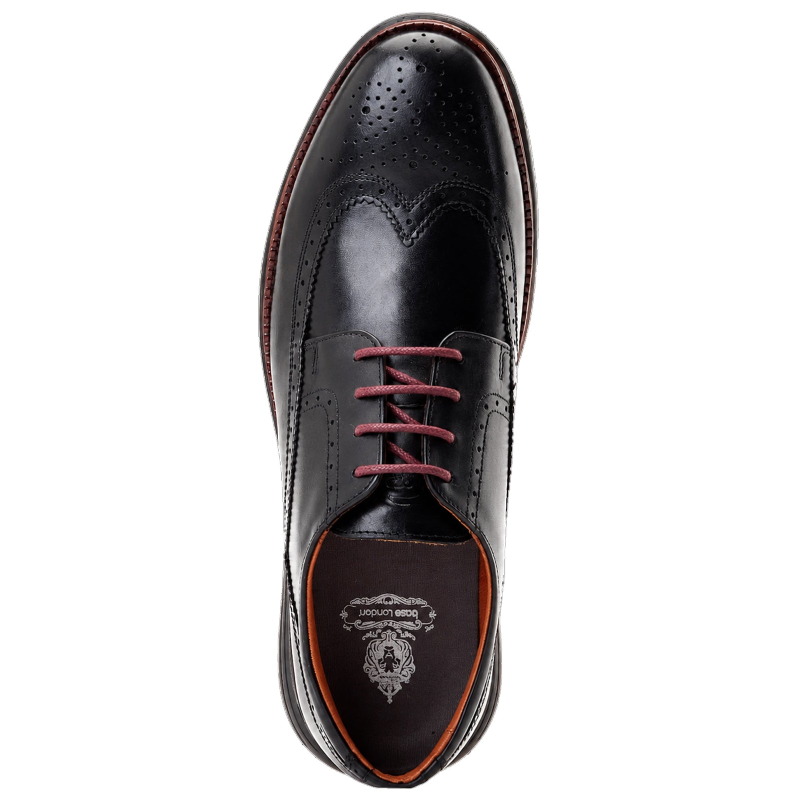Base London Mens Flight Softy Brogue Shoes
