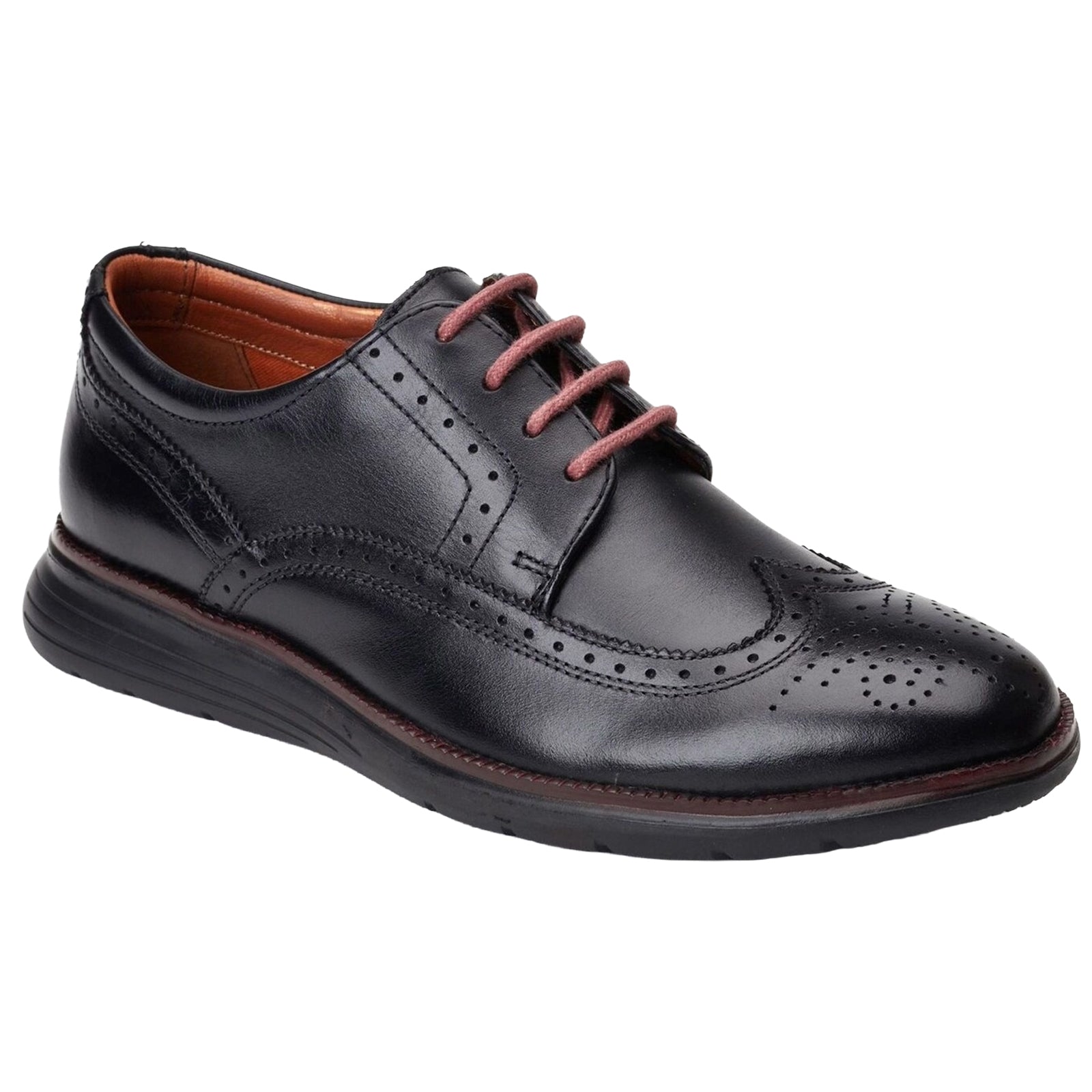 Base London Mens Flight Softy Brogue Shoes