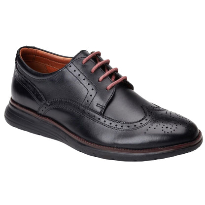 Base London Mens Flight Softy Brogue Shoes
