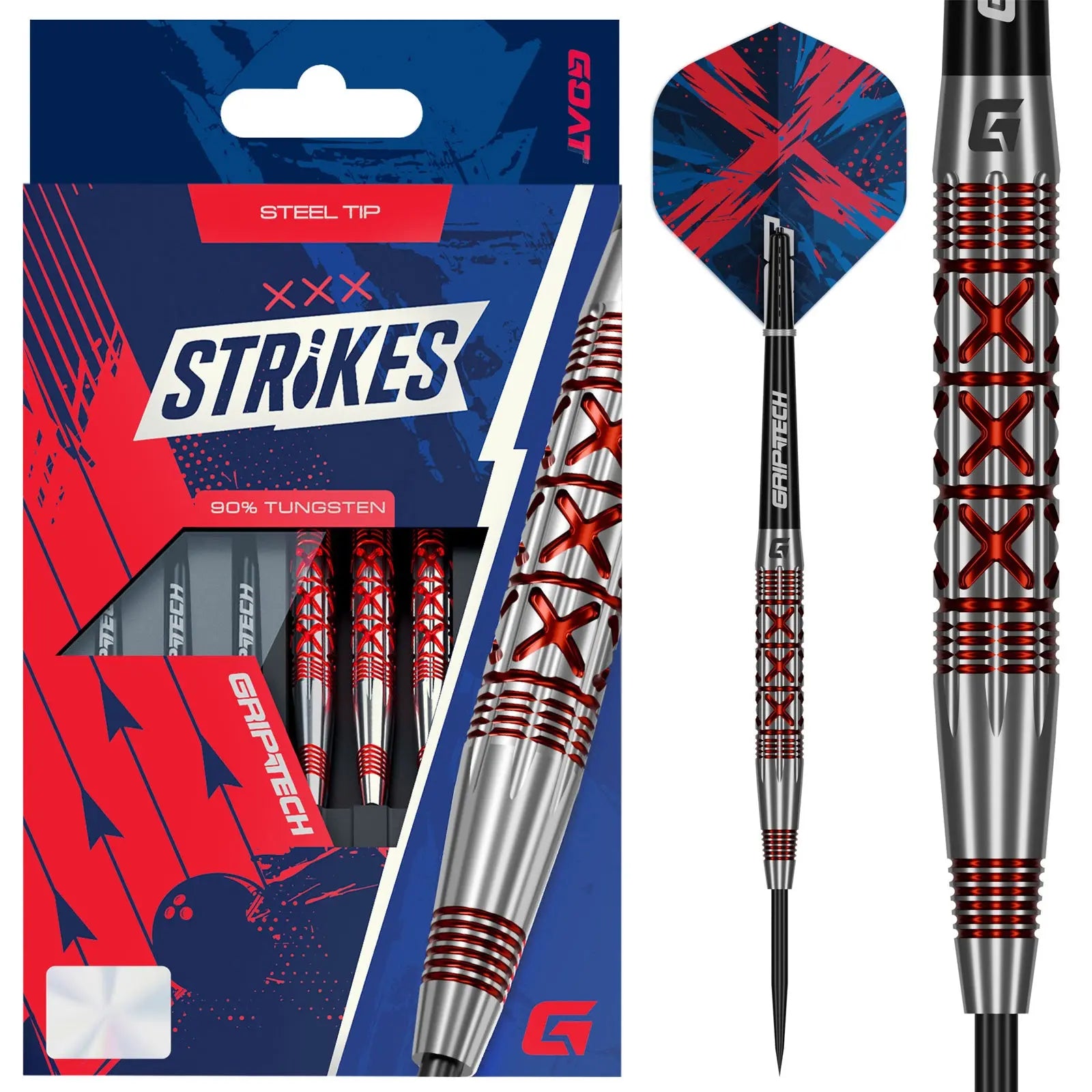 GOAT Strikes Steel Tip 90% Tungsten Darts Set