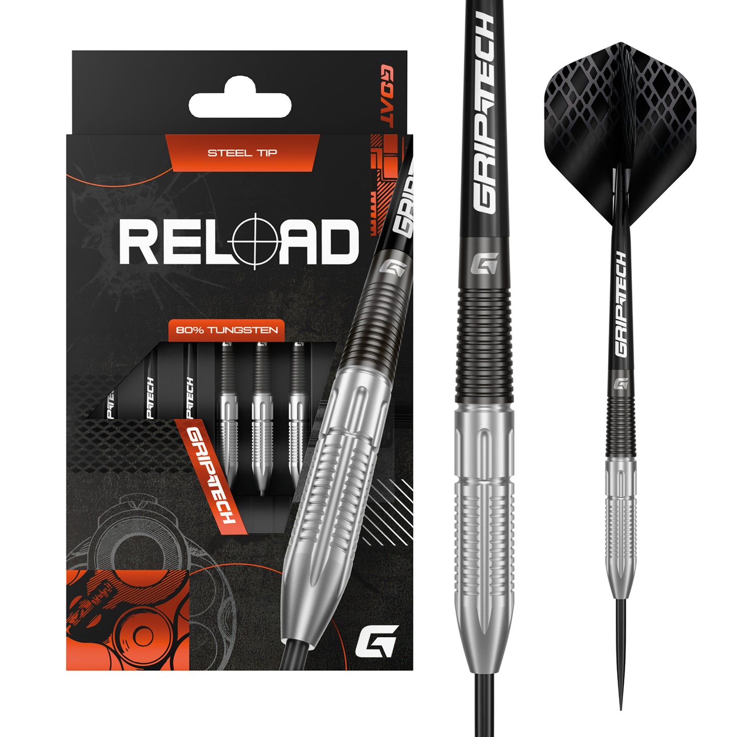 GOAT Reload Steel Tip 80% Tungsten Darts Set