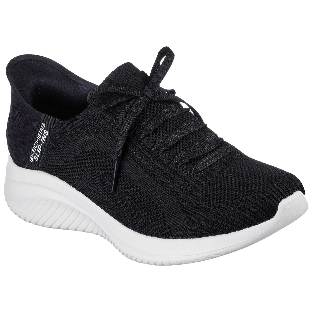 Skechers Ladies Ultra Flex 3.0 Slip-Ins Trainers - 4 UK / Black / White