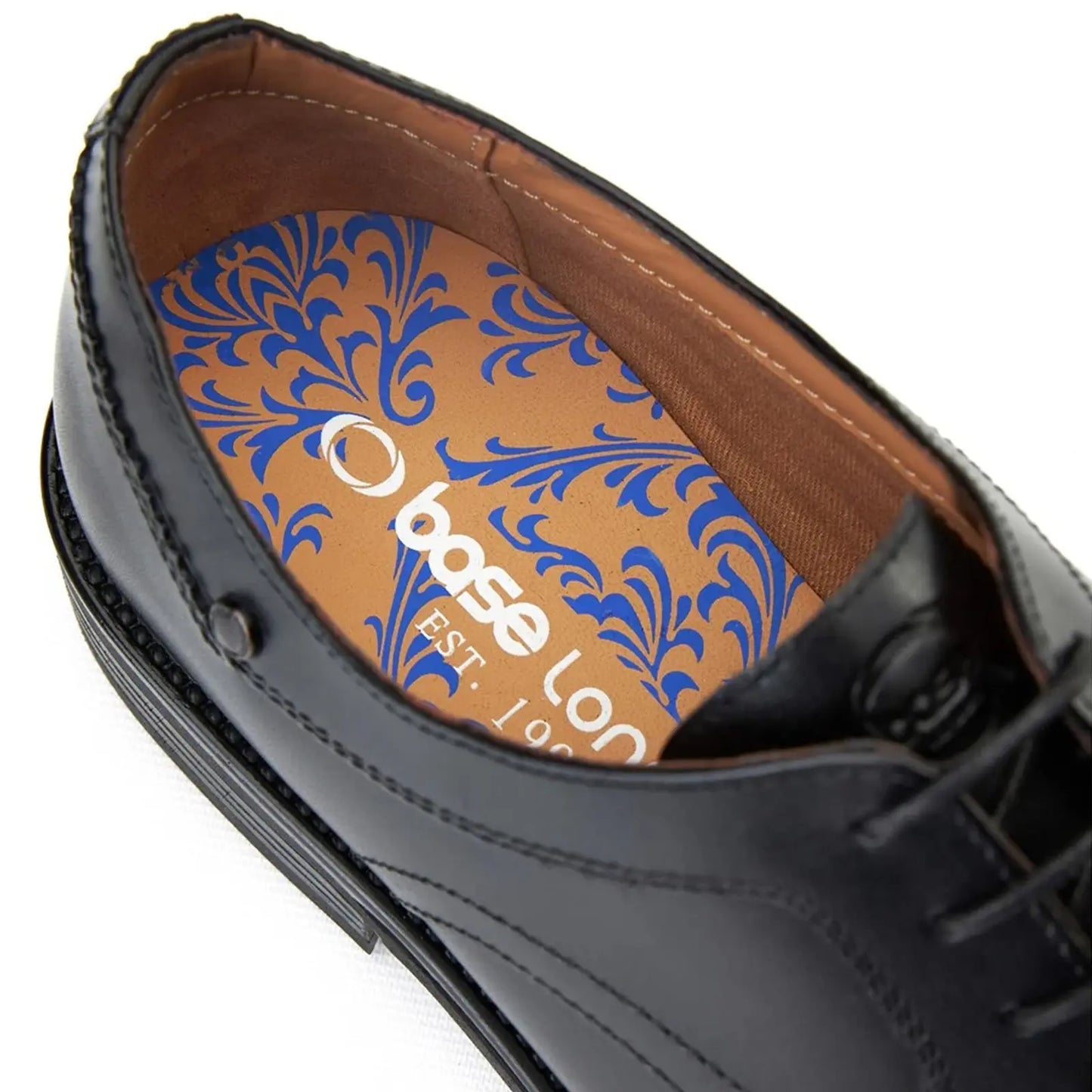 Base London Mens Sleeve Waxy Derby Shoes
