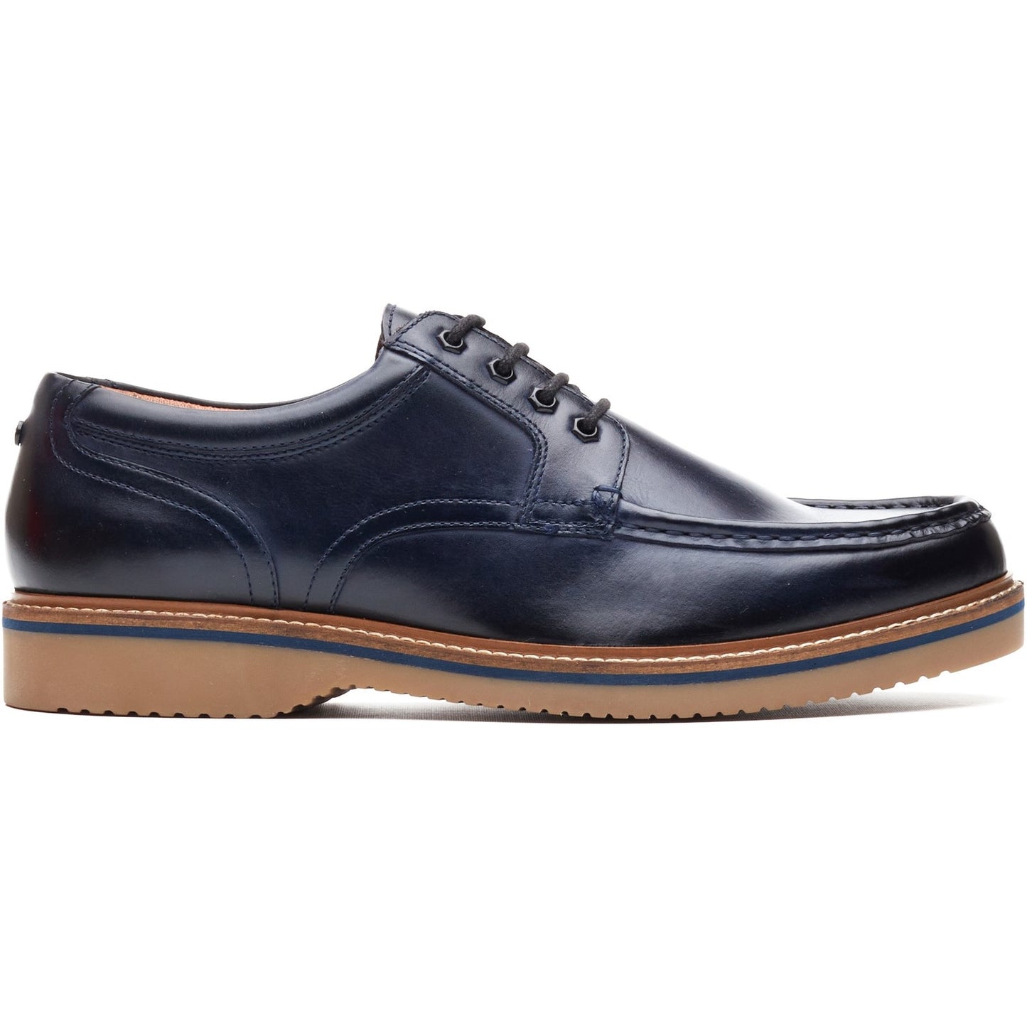 Base London Mens Langdon Leather Apron Toe Shoes