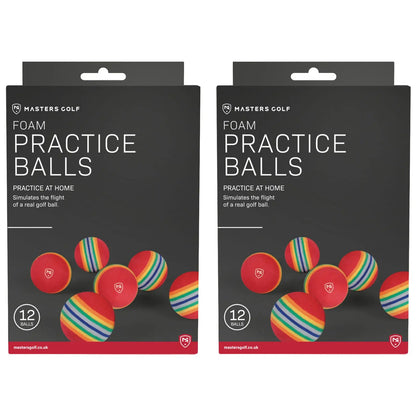 Masters Foam Rainbow Striped Practice Golf Balls