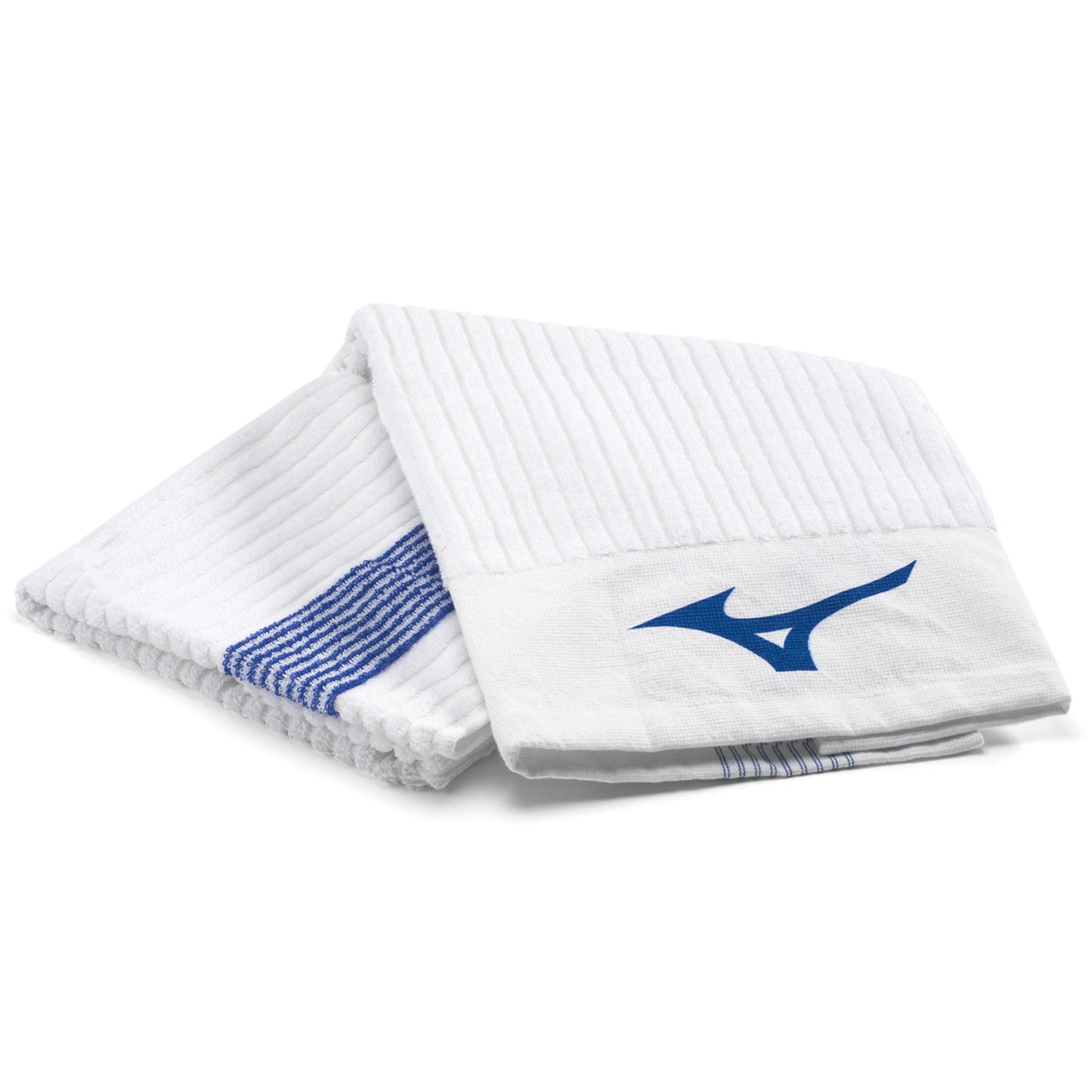 2023 Mizuno RB Retro Stripe White Golf Towel Absorbent Lightweight Blue Stripe