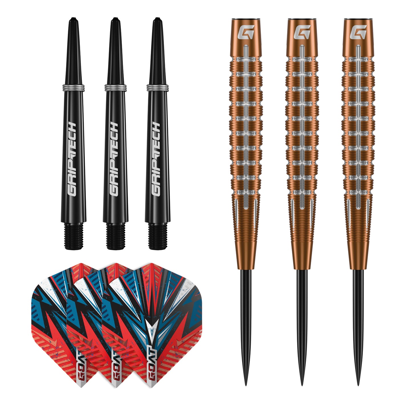 GOAT Quarterback V1 Steel Tip 90% Tungsten Darts Set