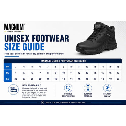 Magnum Unisex Footwear Size Guide