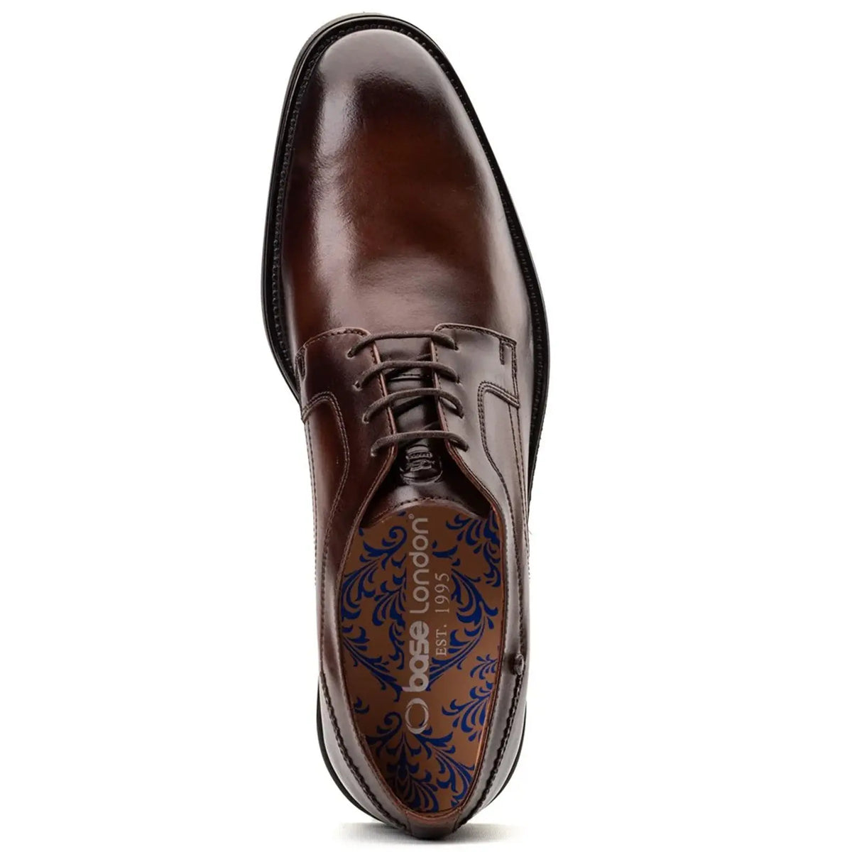 Base London Mens Sleeve Waxy Derby Shoes