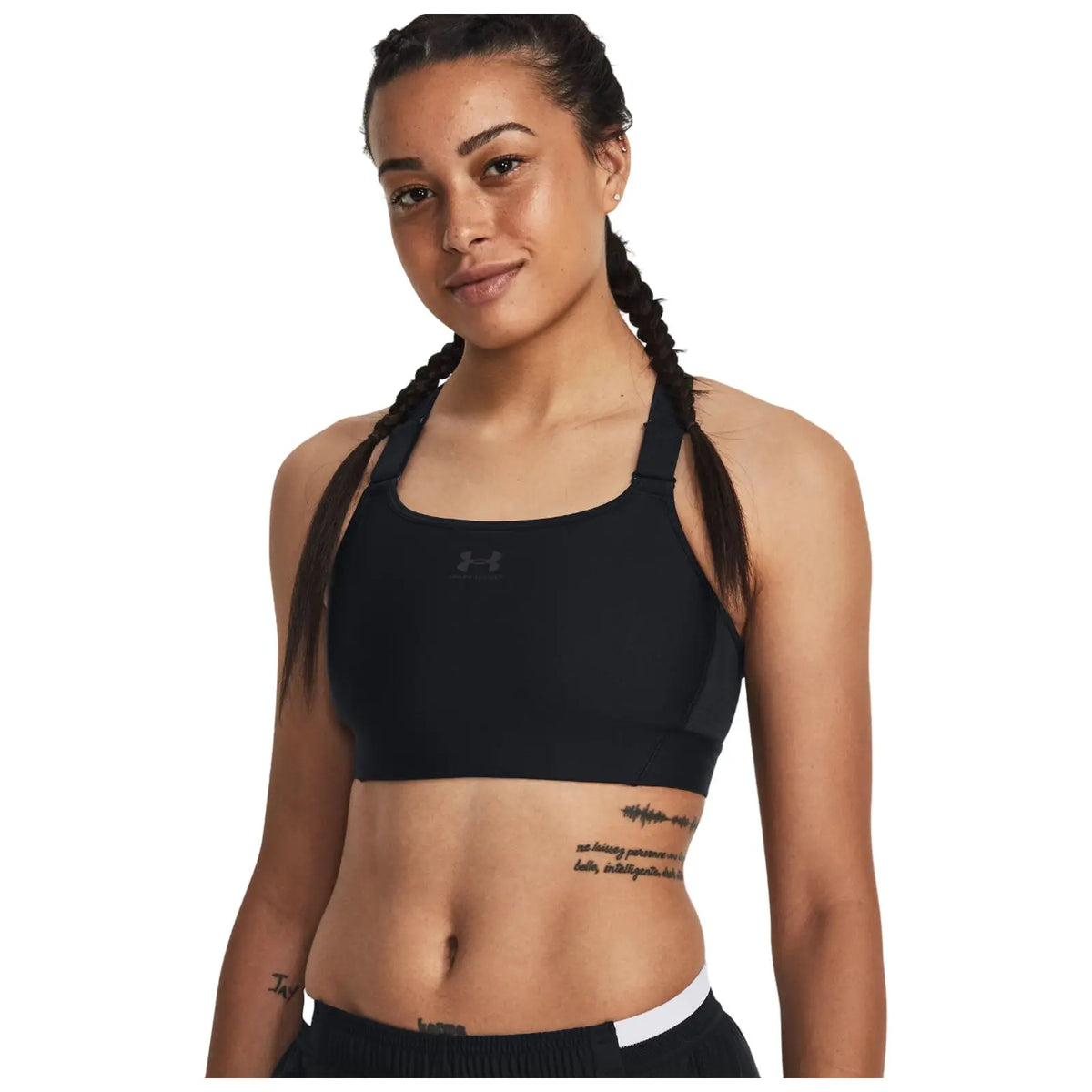 Under Armour Ladies HeatGear Armour High Sports Bra - S / Black / Grey