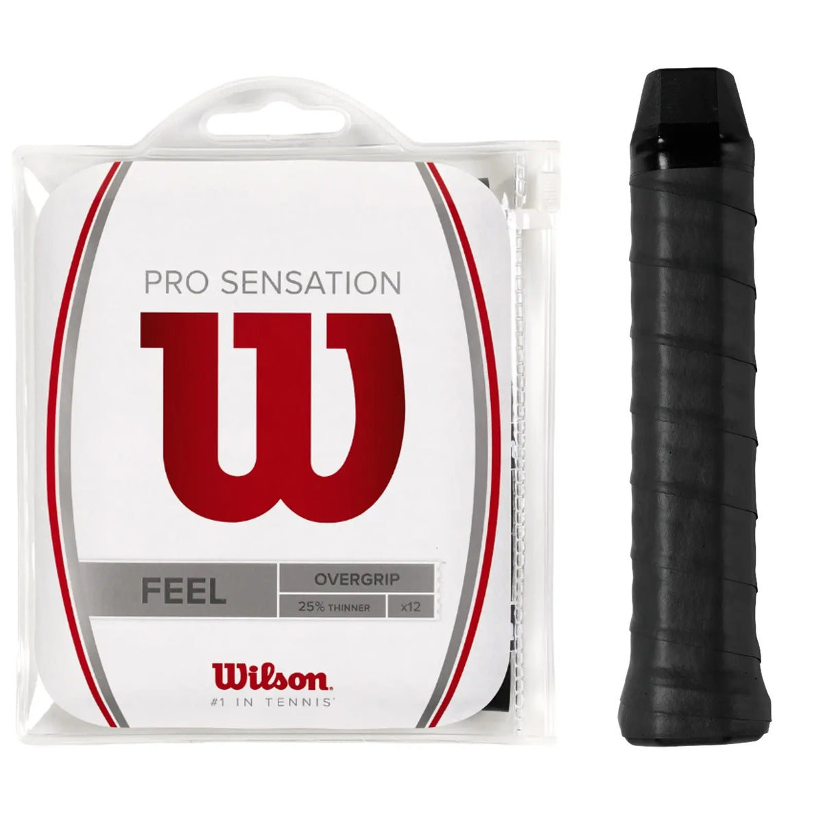 Wilson Pro Sensation Tennis Racket Overgrip - Black / 12 Grips