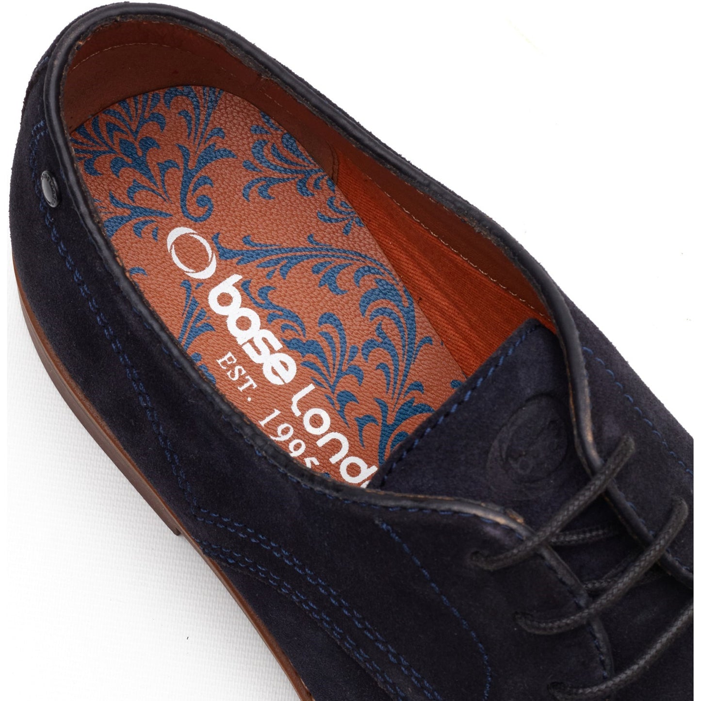 Base London Mens Strand Suede Derby Shoes