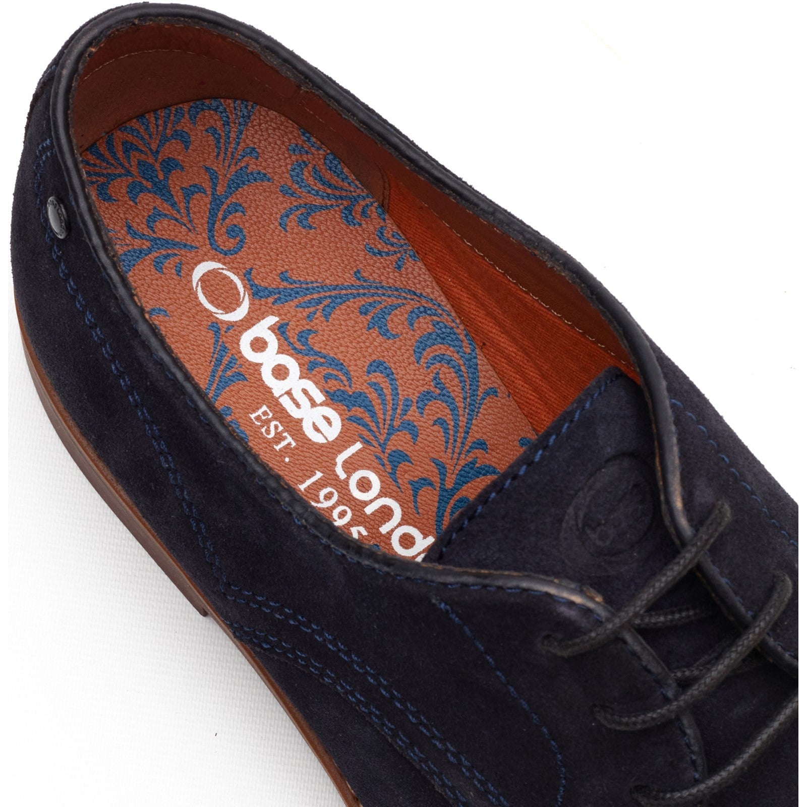 Base London Mens Strand Suede Derby Shoes