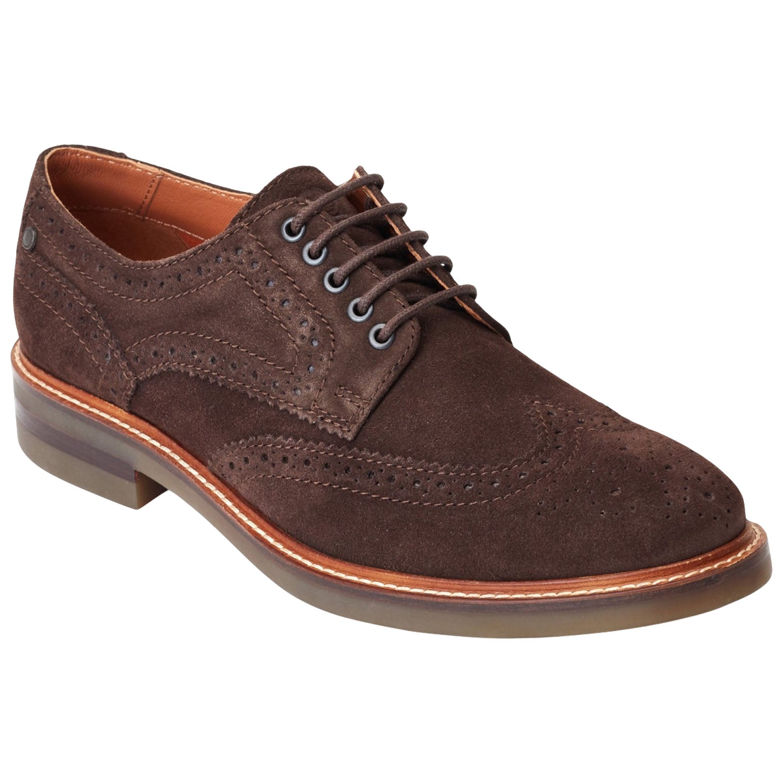 Base London Mens Hatfield Suede Brogue Shoes