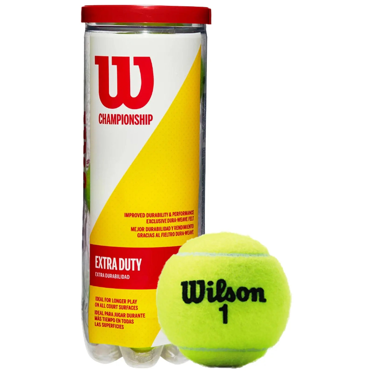 Wilson Championship Extra Duty Tennis Balls - 3 Ball / 1 Can