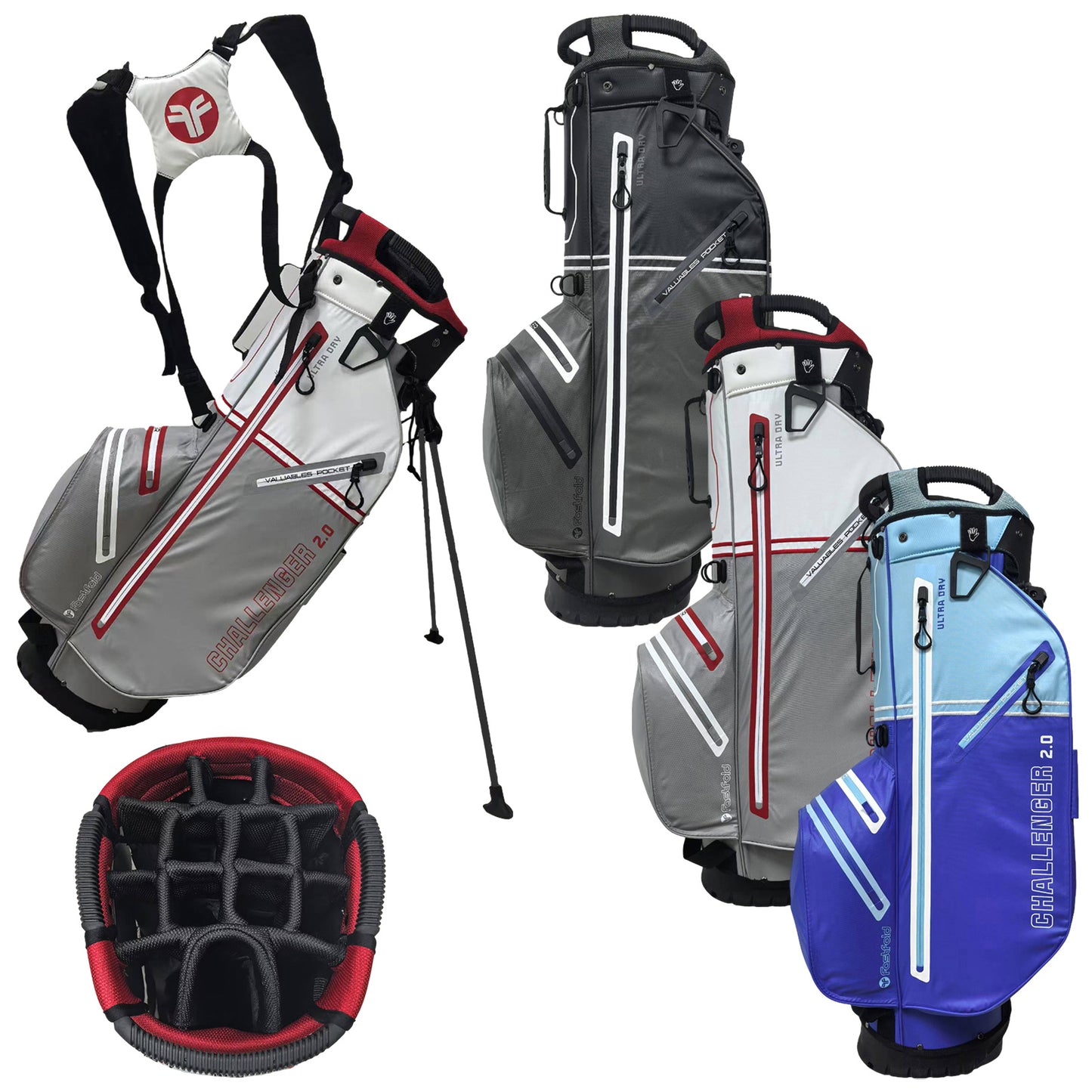 Fastfold Challenger 2.0 Rain Dry 14-Way Golf Stand Bag