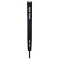 A black golf club grip with the words Golf Pride and PRO ONLY printed on it stands vertically against a plain white background, designed for improved handling during play.