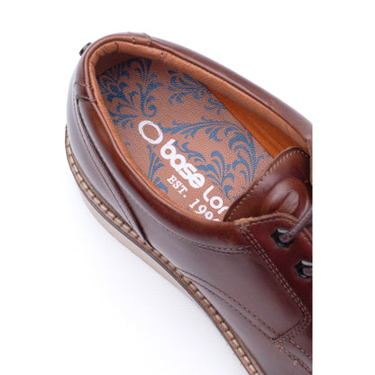 Base London Mens Langdon Leather Apron Toe Shoes