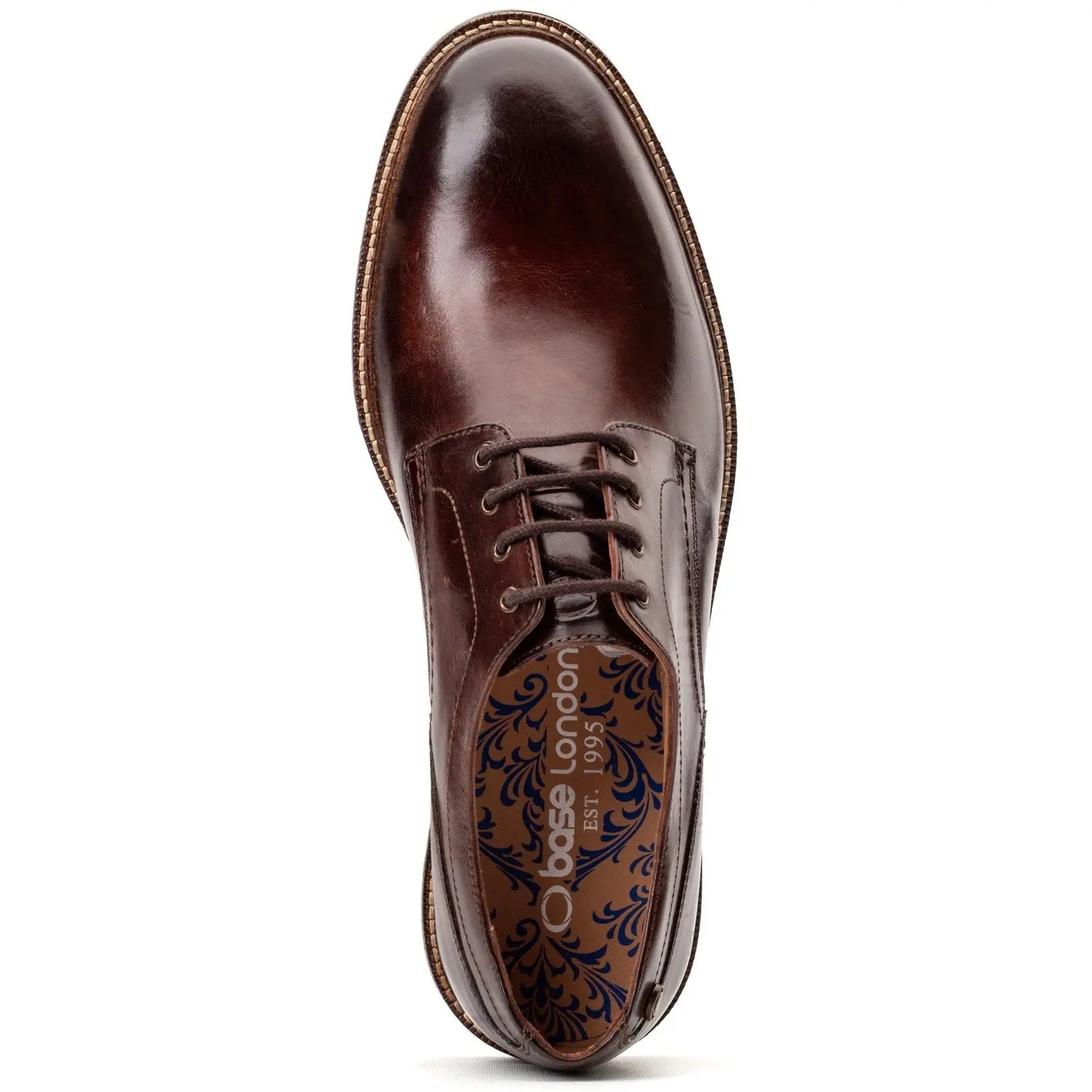 Base London Mens Durham Leather Derby Shoes