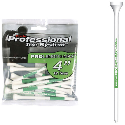 Pride Professional Golf Tee System - 4" Green (12 Pack)