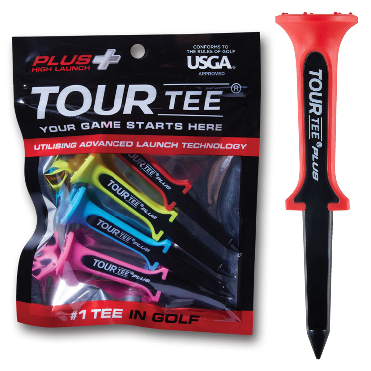 Tour Tee Plus Launch Range - Premium Golf Tees