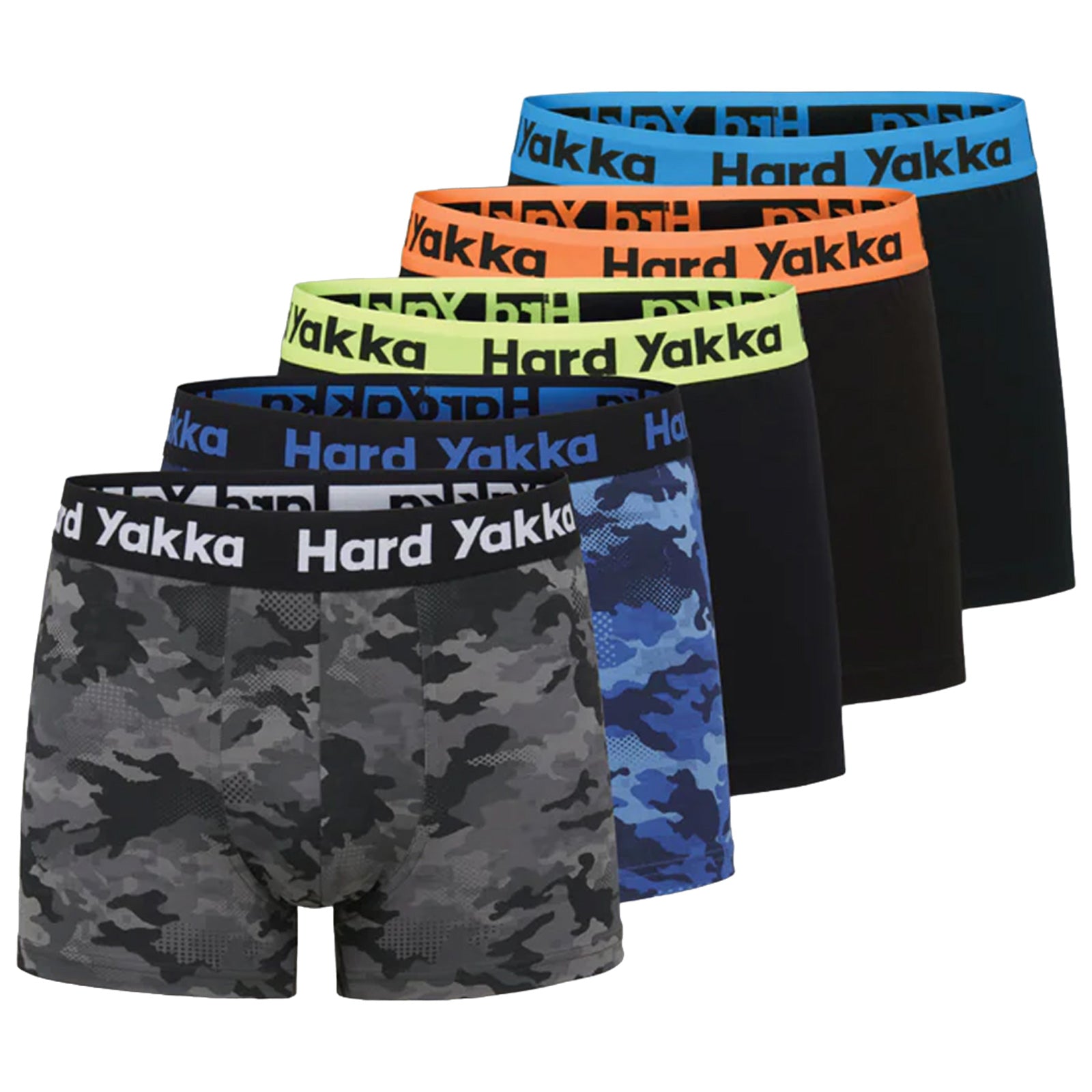 Hard Yakka Mens Cotton Boxers (5 Pack)