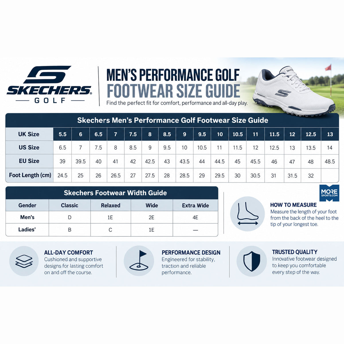 Skechers Mens Slip-ins Blade Tour Golf Shoes