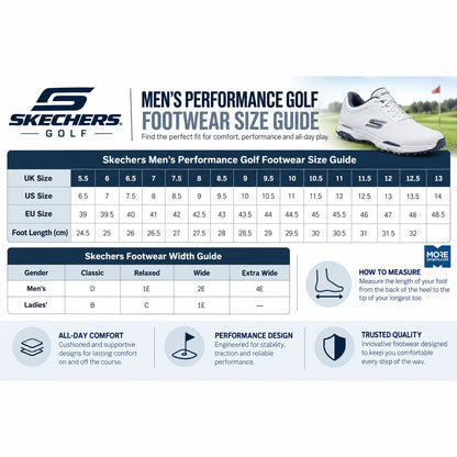 Skechers Mens Slip-ins Blade Tour Golf Shoes