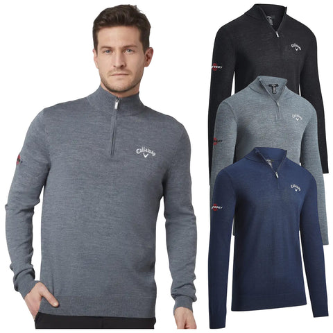 Callaway Mens Blended Merino Half Zip Sweater