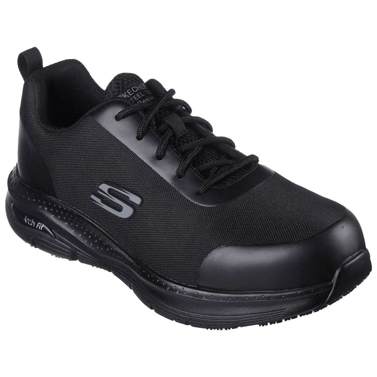 Skechers Men Trainers - Arch Fit Sr Ringstap Safety in Black, 6-12 - GARS200086EC - 6 / Black