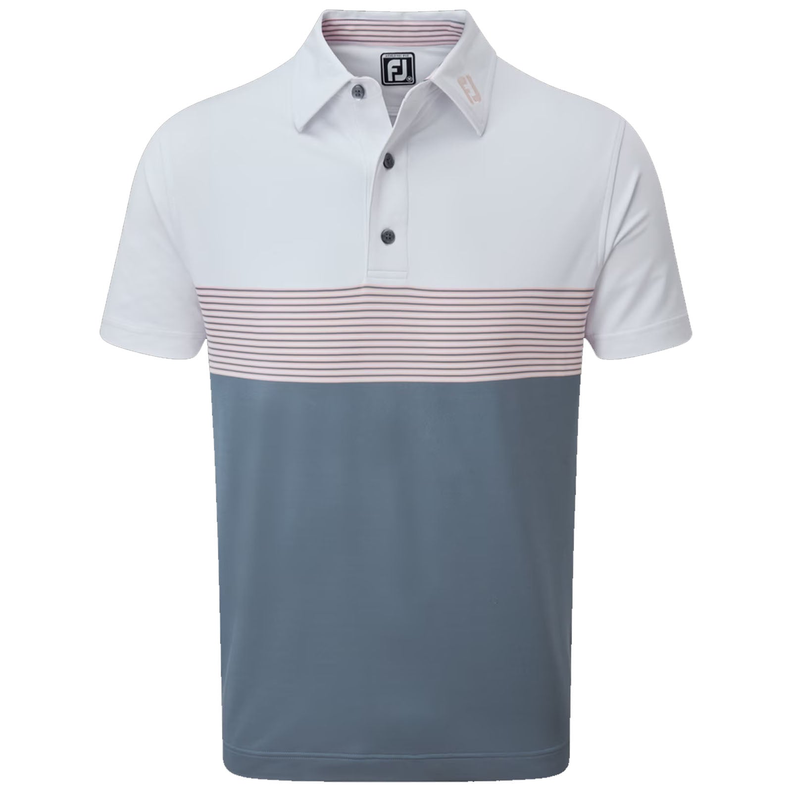 FootJoy Mens Colour Block Pique Polo Shirt