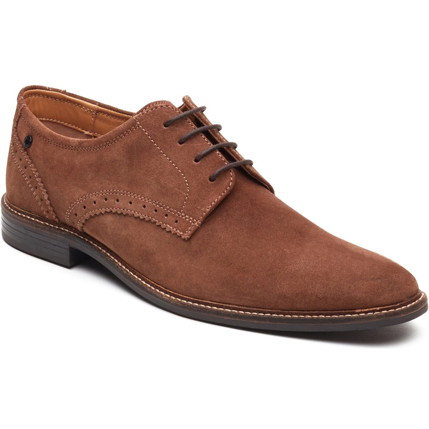 Base London Mens Eton Suede Derby Shoes
