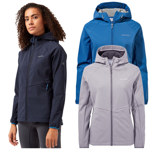 Craghoppers Ladies Kalti Weatherproof Hooded Softshell Jacket - 10 UK