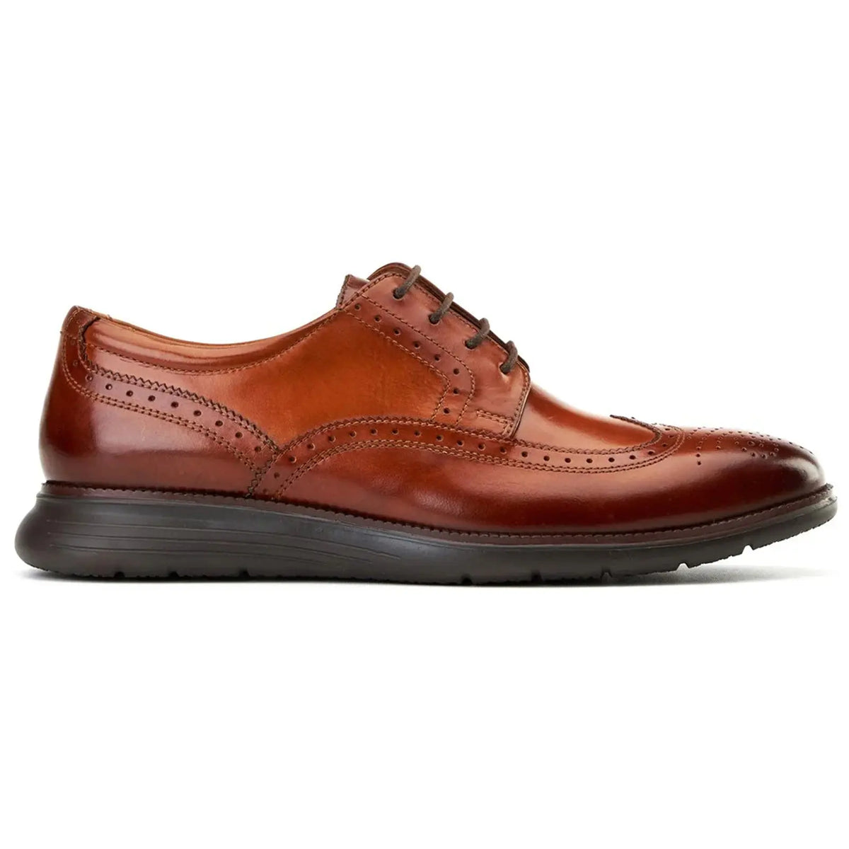 Base London Mens Flight 25 Leather Brogue Shoes