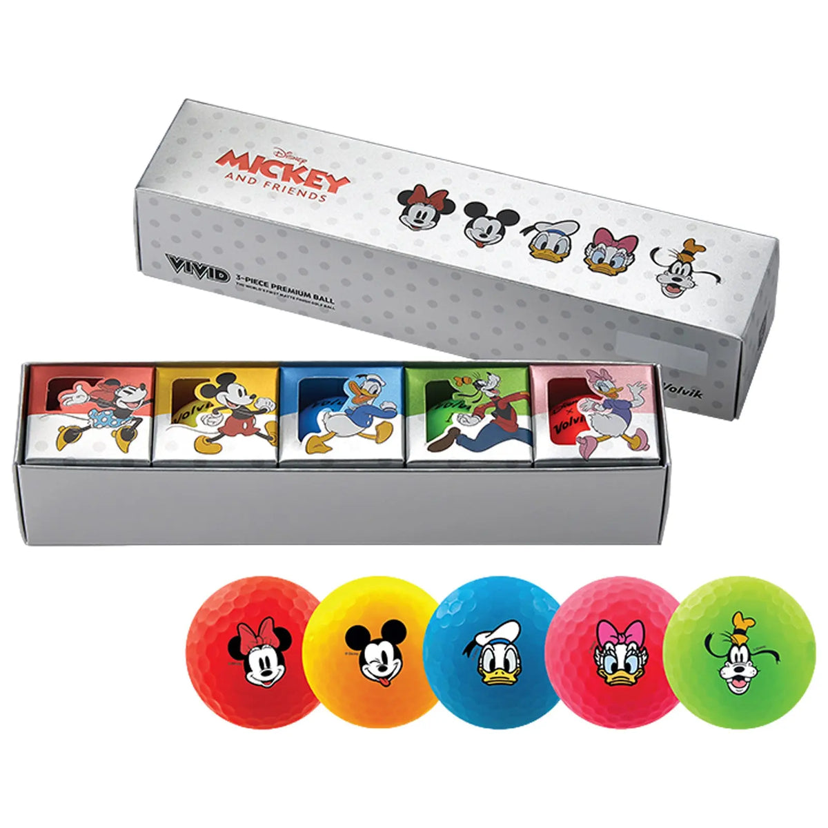 Volvik Vivid Golf Balls Special Edition Disney 5-Ball Character Pack - 5-Ball Character Pack
