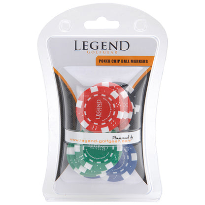 Legend Poker Chip Ball Marker Pack 3 Pack