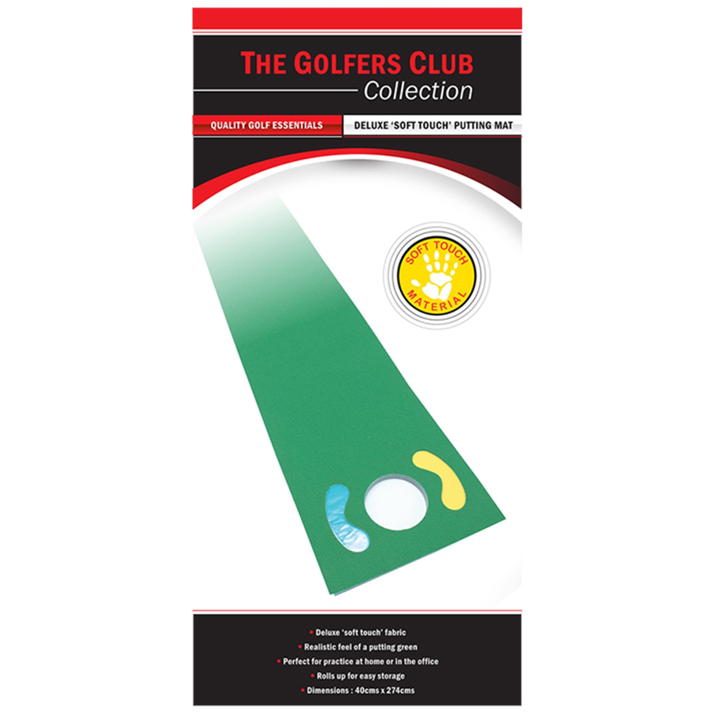 The Golfers Club Collection Deluxe Putting Mat With Hazards