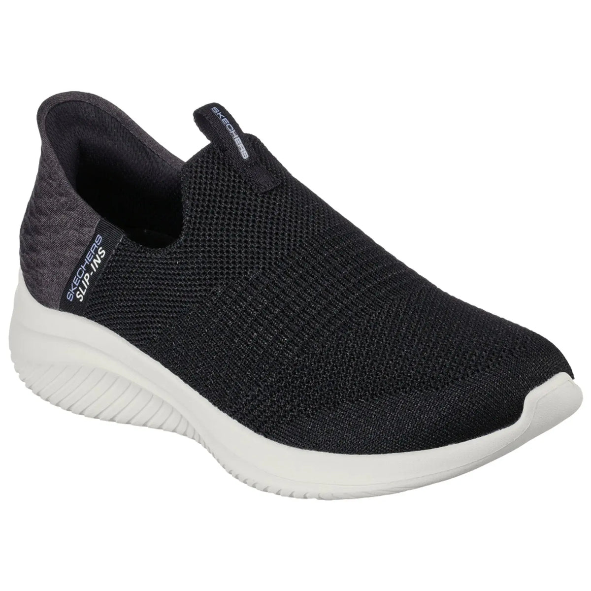 Skechers Ladies Ultra Flex 3.0 Smooth Step Slip-Ins Trainers (Wide) - 4 UK / Black / White