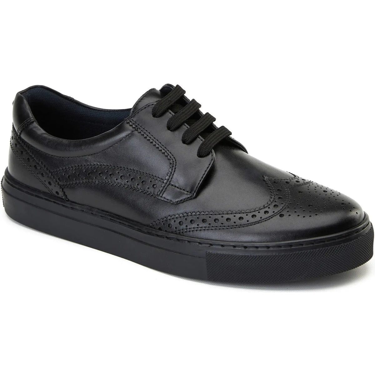 Base London Mens Clapton Leather Brogue Casual Shoes