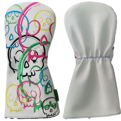Legend Golf Club Lucky Skulls Headcovers - White / Colours