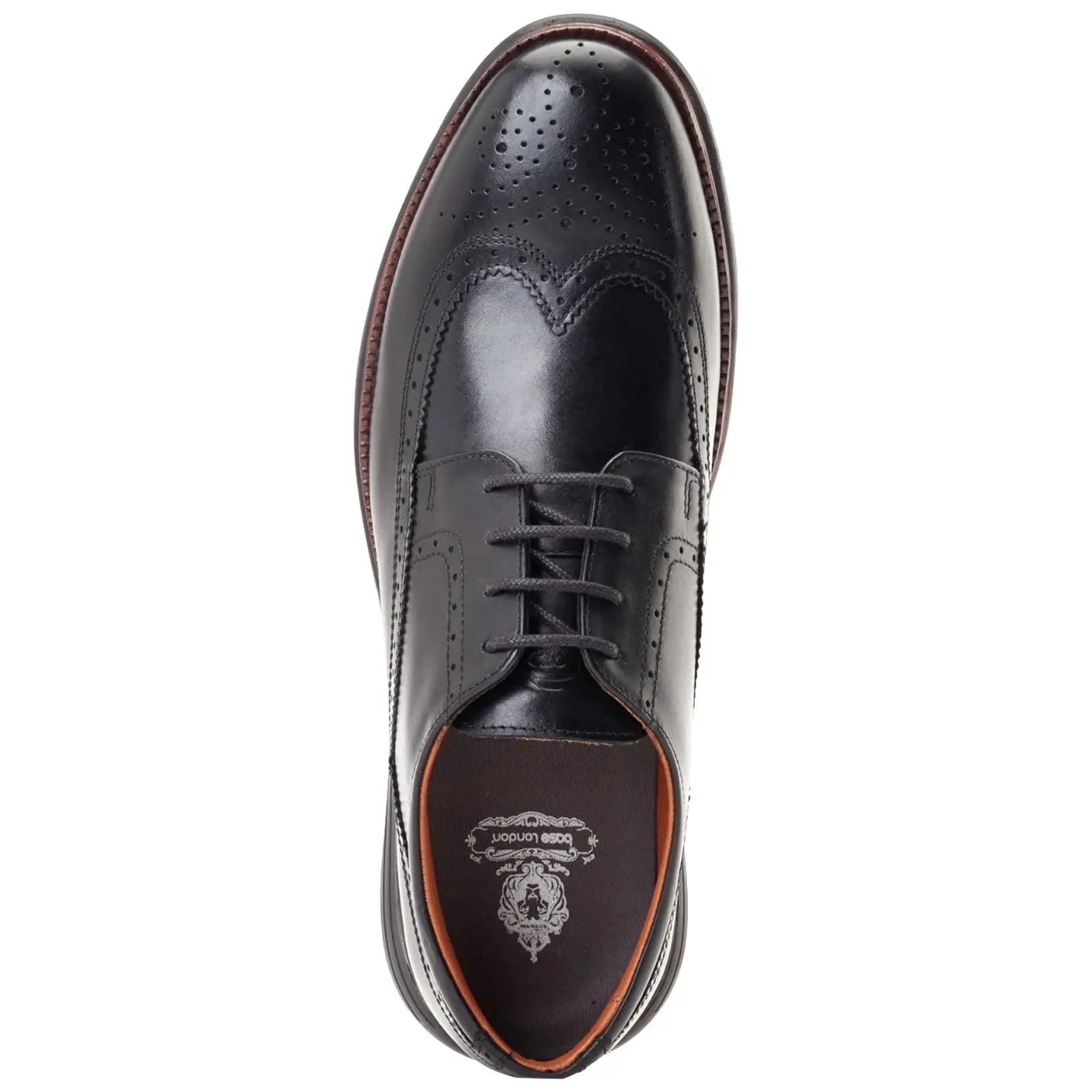 Base London Mens Flight Softy Brogue Shoes