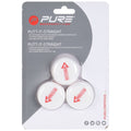 Three white golf putting trainers are displayed in a plastic package with the text PUTT-IT-STRAIGHT indicating their purpose for improving putting skills in varying degrees of difficulty.