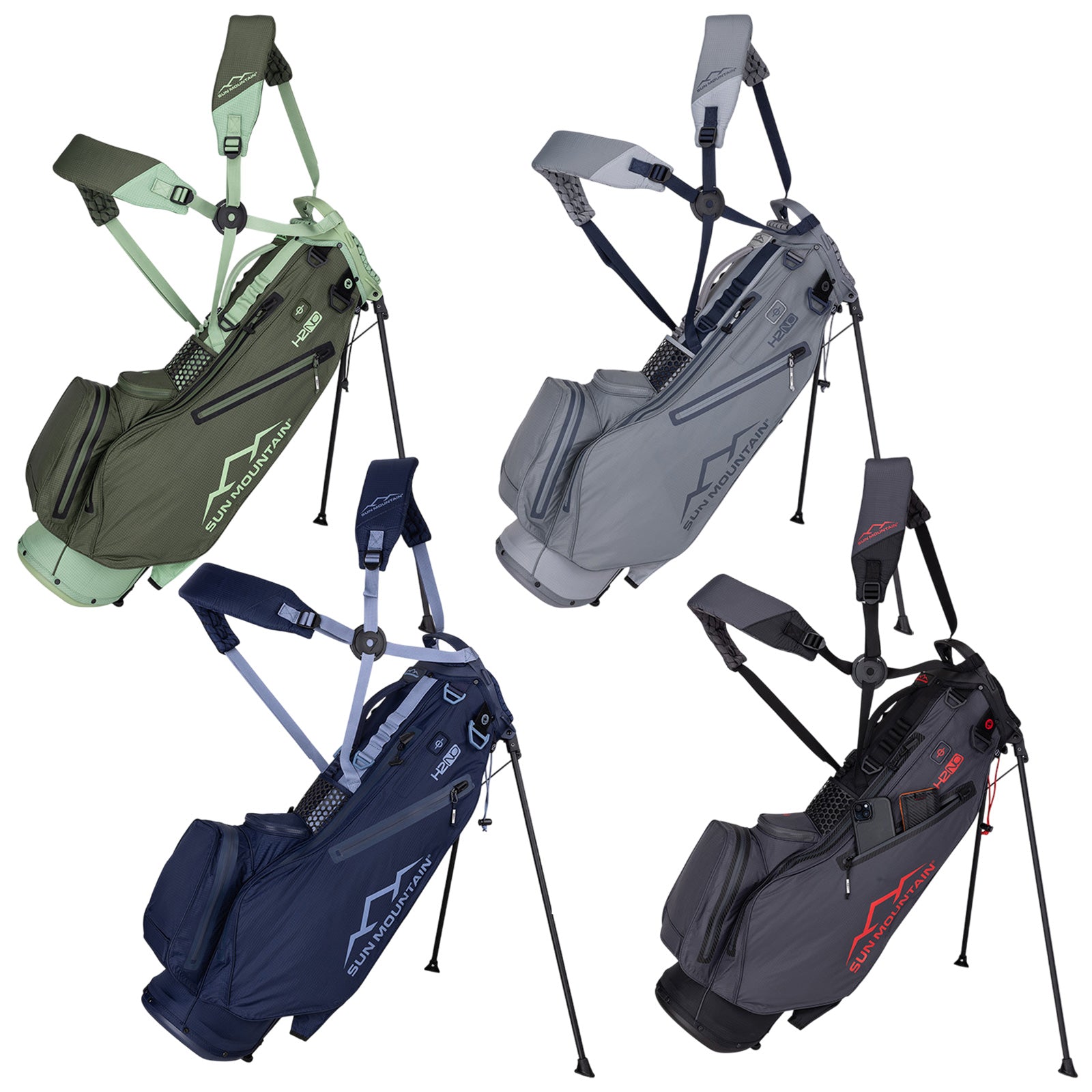 2025 Sun Mountain H2NO LiteSpeed 4-Way Waterproof Stand Bag